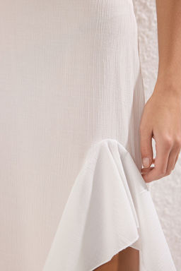 TRENDYOLMILLA Siyah Dokuma Volanl? Maxi Plaj Etegi TBESS21ET0155 фото 4