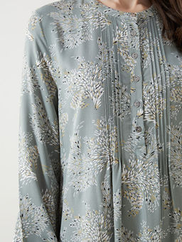 Bisiklet Yaka ?i?ekli Kad?n Elbise