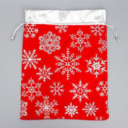 Цена за 5 шт. Мешочек подарочный плюш Радость внутри, снежинки, тиснение, 30 х 40 см +/- 1.5 см - Дарите счастье фото 9