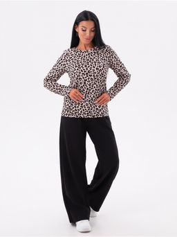Лонгслив Леопард женский коричневый - София фото 3