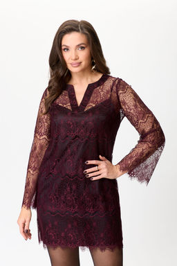 Платье Anastasia Mak 1188 бордо  фото 4