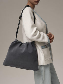 Замшевая сумка Margo DBR 31201 голубая пыль