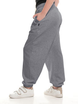 Брюки спортивные на резинке 22-7692 темно-серый меланж - Mini maxi фото 2
