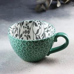 Кружка керамическая «Листья», 290 мл