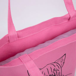 Сумка шопер Девочка, 35 х 0,5 х 40 см, вышивка, розовый - Nazamok фото 5