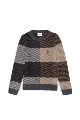 Серый меланжевый вязаный свитер для мальчика - U.s. polo assn фото 4