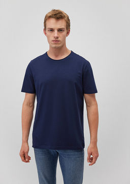 Lacivert Basic Tisort - Mavi фото 3