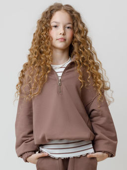 КР 302821/капучино к633 джемпер (свитшот) для дев