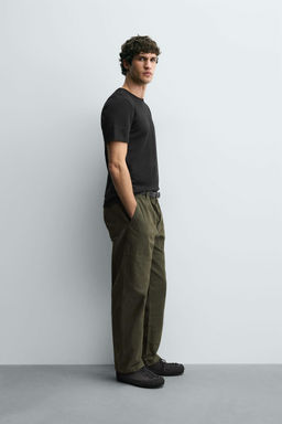 CAMISETA SLIM FIT B?SICA / Negro - Zara фото 4