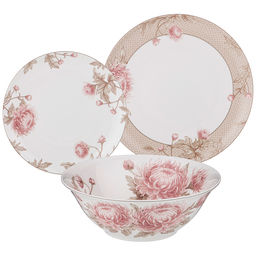 НАБОР ПОСУДЫ ОБЕДЕННЫЙ LEFARD АСТРА НА 4 ПЕР.12 ПР. : 25,5 СМ, 20,5СМ, 750МЛ 18 СМ