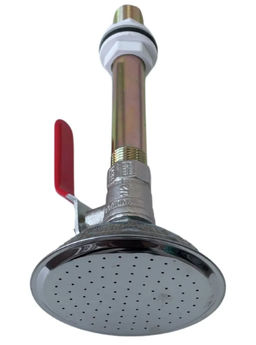 Душ летний металлический с шаровым краном (Лейка металл,соединитель пластик) ID10348
