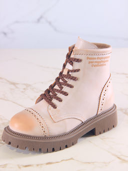 Ботинки 319.taskanaka.Вакса пудра/мех