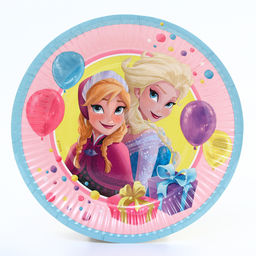 Набор одноразовой посуды, на 6 персон «С днем рождения!», Холодное сердце