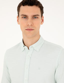 Ye_il Slim Fit Uzun Kollu G_mlek - Pierre cardin фото 2
