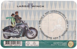 Монета 5 евро 2025 года Бельгия Ларго Винч (Цветное покрытие, в блистере)