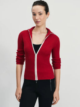 Вязаный лонгслив на молнии / Zarina