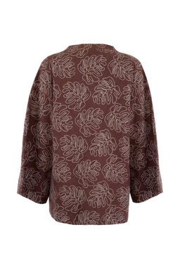 Ekru Dokuma Cicek Desen Islemeli Midi Plaj Kimono&Kaftan TBESS25KM00030 - Trendyolmilla фото 6