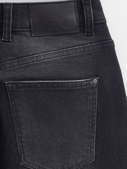 CONTE CON-661 Черные джинсы mom с эффектом потертости и необработанным краем black - Conte elegant фото 11