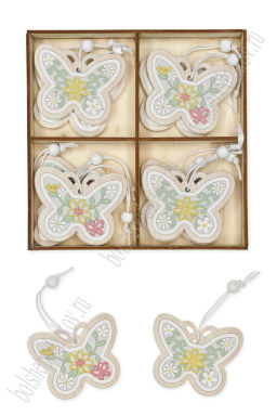 Набор деревянных игрушек в коробочке "Бабочка" (12 шт) SF-7554