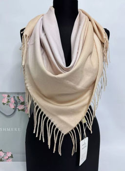 K13584 Палантин 100/100 хлопок БЕЖЕВЫЙ