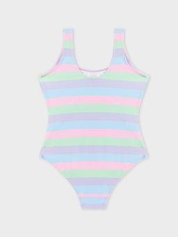 Купальник для девочек в разноцветную горизонтальную полоску - Mark formelle фото 2