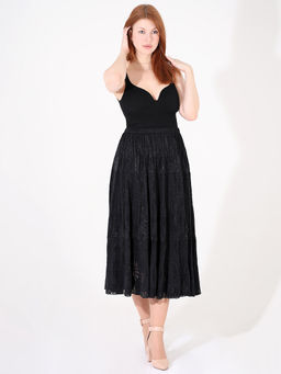 Юбка из кружева черная женская - Almond фото 2