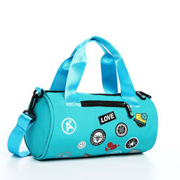 Сумка молодёжная на молнии, цвет бирюзовый - Simaland фото 3