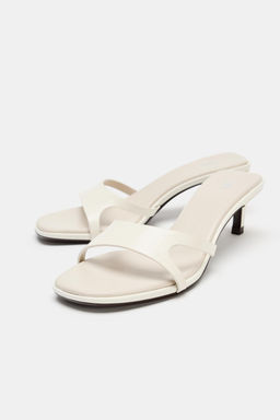 SANDALIA KITTEN PIEL / Blanco Crudo - Zara фото 4