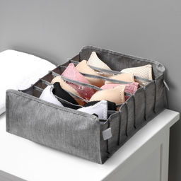 Органайзер для хранения белья Доляна, 7 ячеек, 35×30×13 см, серый