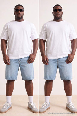 Unisex B_y_k Beden Beyaz-Beyaz Oversize 2li Paket %100 Pamuklu T-Shirt TMNSS24BF00042