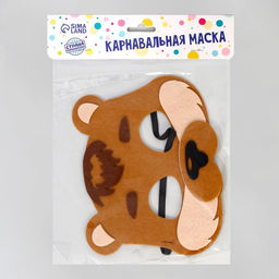 Маска карнавальная Медвежонок фетр