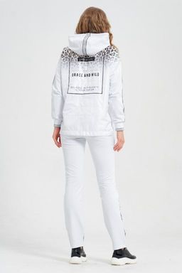 Толстовка из футера комбинированного с принтованной плащевой тканью - А+б коллекция фото 10