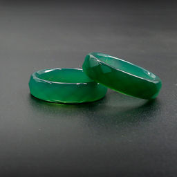 Кольцо из камня Зеленый агат для счастья и благополучия размеры 16-19мм