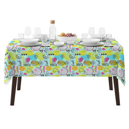 Скатерть 240х145см Фреш Фуд, длина стола до 200см, на 10-12 персон, рогожка, хлопок 171г/м2, упаковка классическая 28х41см, Домашняя мода (Россия)