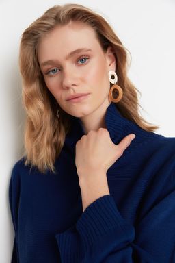 Lacivert Super Crop Basic Triko Kazak TWOAW21KZ0163