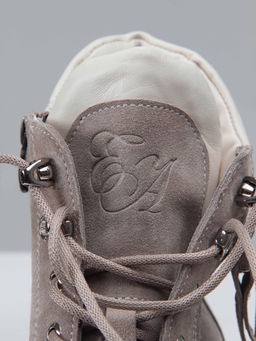 Ботинки 261.uno2w. каменный замша/Байка