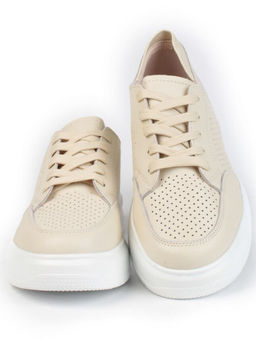 05-HY14-1D BEIGE Кроссовки женские (натуральная кожа)