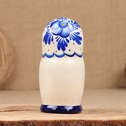 Матрёшка деревянная «Оля», белое платье, 5-кукольная, 16 см