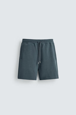 BERMUDA JOGGER RELAXED FIT INTERLOCK / verde lavado - Zara фото 7