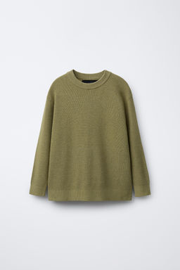 WAFFLE KNIT SWEATER