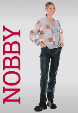 NOBBY, Женские брюки 794-500/4 (темно-синий) (эко-кожа)  фото 7