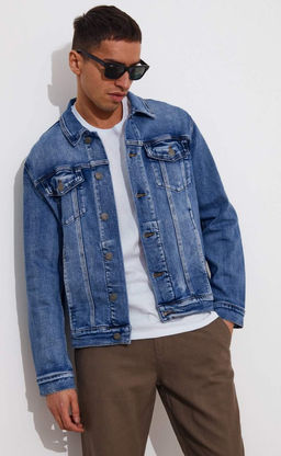 Куртка джинсовая мужская F311-1296 синяя