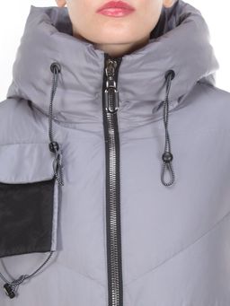 8912 GRAY Куртка зимняя женская CORUSKY (200 гр. холлофайбера) - Fashion фото 10