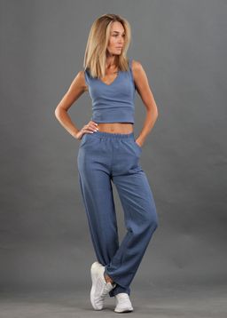 БРЮКИ БЮ156 СИНИЕ - Assana фото 4