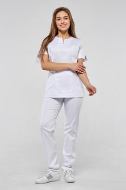 Костюм хирургический 185 CVC. Цвет: белый - Стильб фото 3