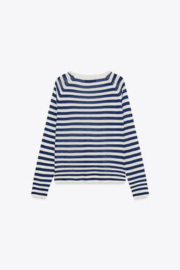 FINE KNIT STRIPED SWEATER - Zara фото 13