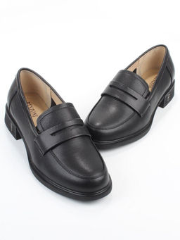 03-PDEB105-1 BLACK Лоферы женские (натуральная кожа)