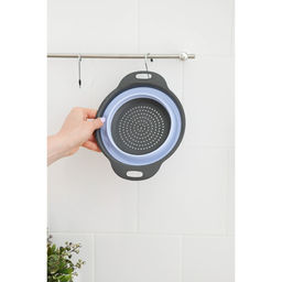 Дуршлаг складной Доляна «Компакт», 24×19.5×8 см, сиреневый