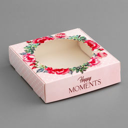 Цена за 5 шт. Коробка подарочная сборная с окном, упаковка, Счастливых моментов, 11.5?11.5?3 см