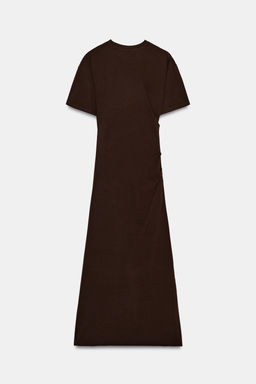 VESTIDO LARGO DRAPEADO / Marr?n - Zara фото 8